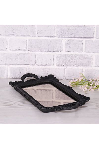 Selim Black Linas Mirrored Tray