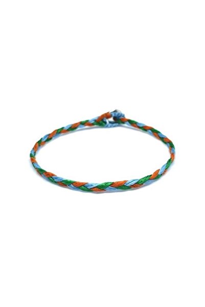 tbek Unisex Multicolor Handmade Knitted Bracelet in Summer Colors