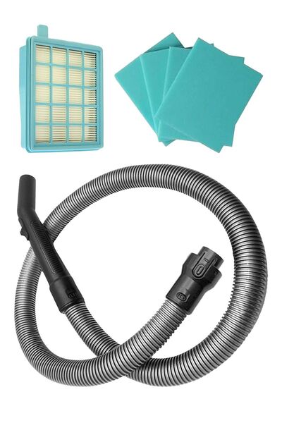 optream Σωλήνας και φίλτρο Hepa συμβατός με ηλεκτρική σκούπα Arçelik S 7534A με 4 σφουγγάρια