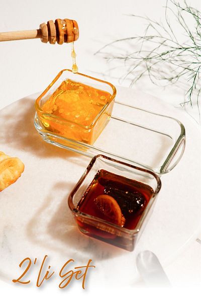 Vienev 2-Piece Glass Jam Holder