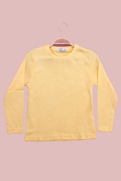 PANİO KİDS Hanorac galben unisex cu mânecă lungă cu guler 0 pentru copii