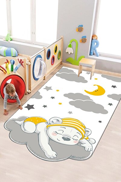 YTR HOME Dijital Baskı Yıkanabilir Kaymaz Taban Dekoratif Leke Tutmaz Kolay T...