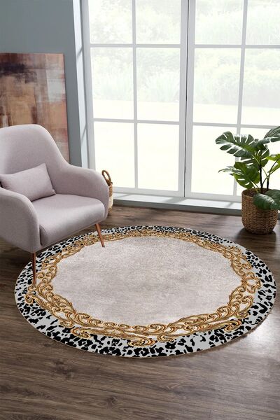 YTR HOME Dijital Baskı Yıkanabilir Kaymaz Taban Dekoratif Salon Mutfak Halısı...