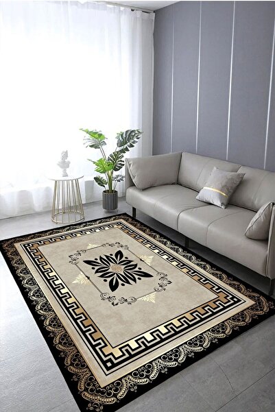 YTR HOME Dijital Baskı Yıkanabilir Kaymaz Taban Dekoratif Salon Mutfak Halısı...