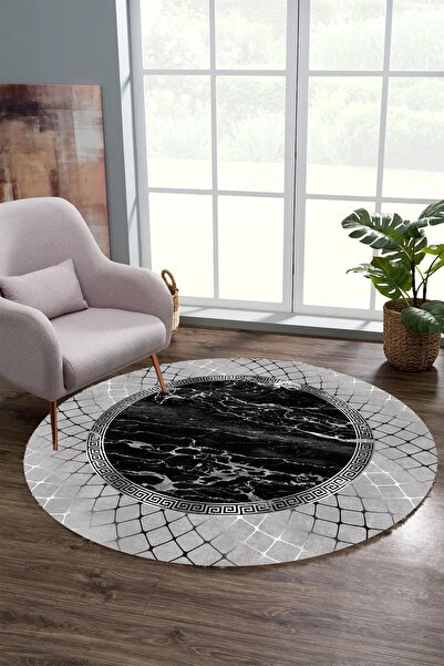 YTR HOME Dijital Baskı Yıkanabilir Kaymaz Taban Dekoratif Salon Mutfak Halısı...