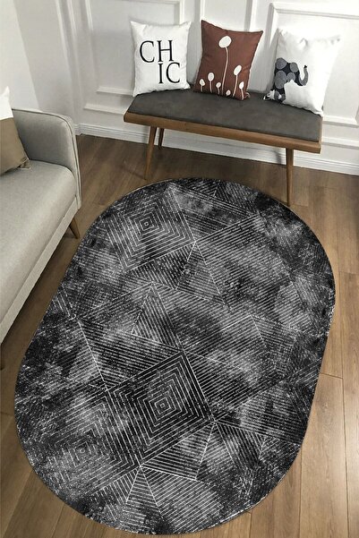 YTR HOME Dijital Baskı Yıkanabilir Kaymaz Taban Dekoratif Salon Mutfak Halısı...