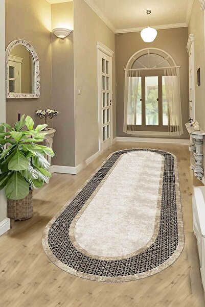 YTR HOME Dijital Baskı Yıkanabilir Kaymaz Taban Dekoratif Salon Mutfak Halısı...