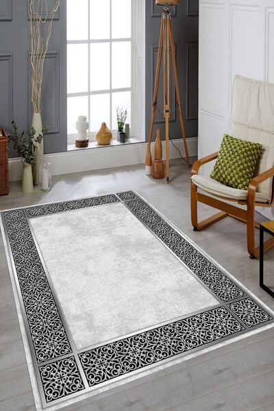 YTR HOME Dijital Baskı Yıkanabilir Kaymaz Taban Dekoratif Salon Mutfak Halısı...