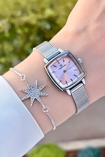 Daniel Klein Kadranı Pembe Kordonu Gri Renk Ayarlanabilir Kordonlu Kadın Kol ...