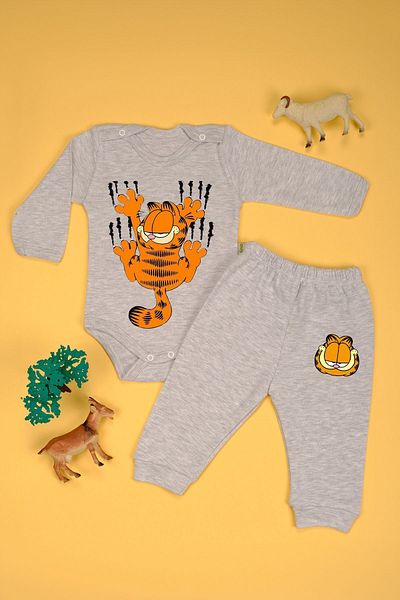 bebetospik Naughty Cat Printed Cotton Soft Suit for Baby Boy and Child