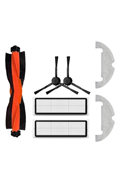 robotyedek Xiaomi X10 - مجموعة ممسحة فلتر هيبا سوداء مكونة من 7 قطع