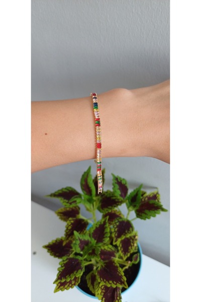 Feride سوار فولاذي نسائي ملون بحجر الرغيف الفرنسي 316L غير قابل للتغير اللون ...