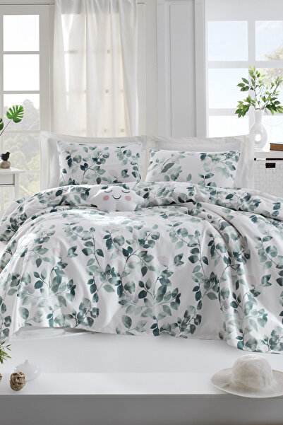 Enlora Home Pike Seti Baskılı Çift Kişilik Sabine Yeşil