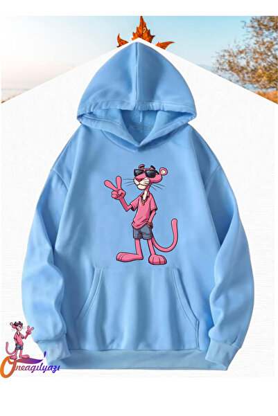 oneagılyazı Hanorac pentru copii roz cu model Panther