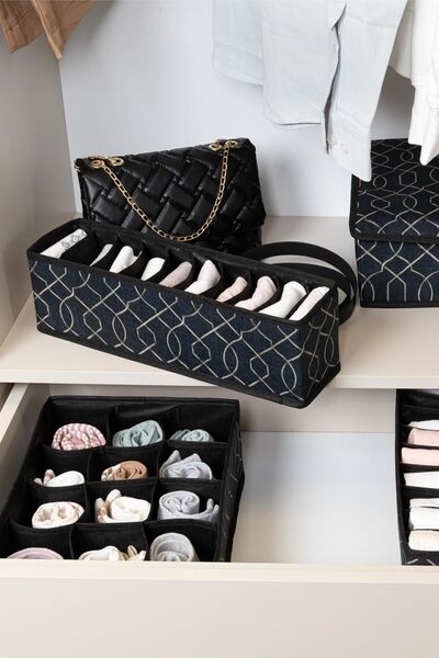 Ecolux ELEGANT AKORDİYON ÇEKMECE DÜZENLEYİCİ ÇAMAŞIRLIK - S - 2 ADET