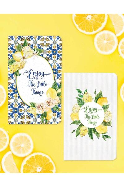Kağıt Gemi Dükkan 2'li Limon Defter Set