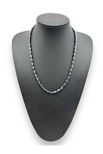 İKİZLER DOĞAL TAŞ Natural Hematite Stone Necklace