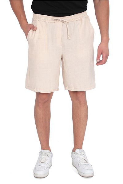 ogonline Ανδρικό καλοκαιρινό σορτς λινό Look