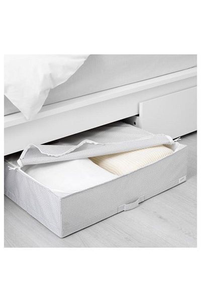 IKEA Zippered Box-Container Organizing Box Size 71X51X18 cm Gray-White