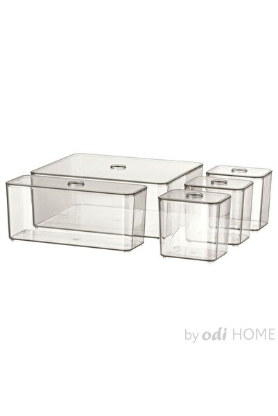 IKEA 5'li Kutu Seti Çok Amaçlı Makyaj Takı Banyo Mutfak Seti Organizer Plastik