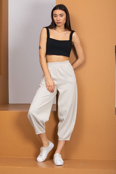 Ozan KOÇ Pantaloni Shalwar din gabardină 100% bumbac pentru femei