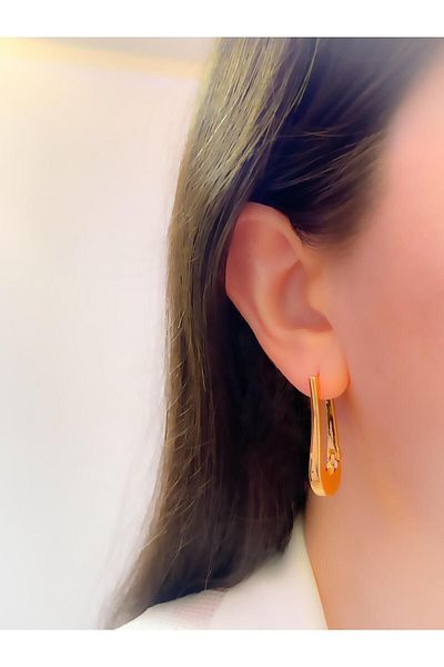 Trinos Asymmetric Cut Long Steel Earring Bag