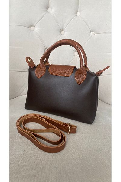 Mercan Stores Women's Mini Bitter Brown Zipper and Snap Closure Hand and Shoulder Bag