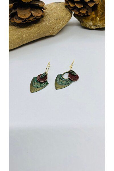 Porsuk Alternatif أقراط نسائية بتصميم عرقي مصنوعة يدويًا