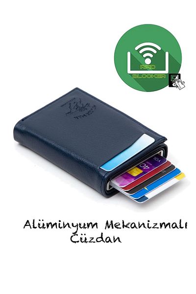 Bürke Unisex Smart Credit Card Holder - Multi-Compartment, Mechanism Leather Wallet