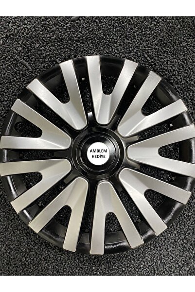 YILAPJANT TOYOTA UYUMLU 13 INC SİYAH-Gri Renkli JANT KAPAĞI KIRILMAZ 4adet