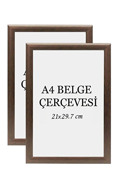 Araste 21x30 (A4) 2 Adet Kahverengi Çerçeve ( A Kalite) Pvc Li Model