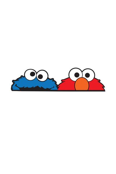 MegaSticker Autocolant 23x6 Cm Cookie Monster - Motocicletă, Laptop, Cască, Mașină