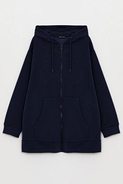 BayBayan Unisex Oversize İçi Polarlı Düz Salaş Hırka