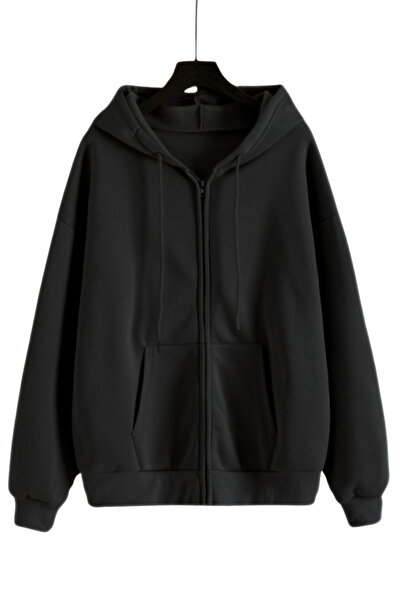 BayBayan Cardigan unisex cu glugă și buzunar