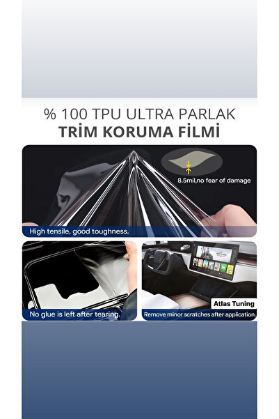 TESLA Y Uyumlu 15 inç multimedya ekran koruyucu cam film PPF Screen protector