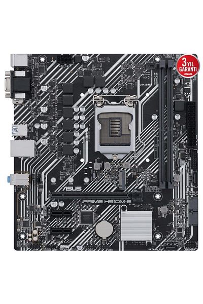 ASUS Prime H510m-e Intel H510 LGA1200 DDR4 3200 DP HDMI VGA M2 Usb3.2 Aura RGB Matx 5x Protecti