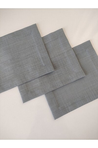 Etamin nakisim Etuval linen 3 adet 17 x 20 cm sunum peçetesi kahve yanı peçet...