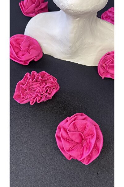 Ozpas Dekoratif Yapay Çiçek Pembe Kumaş 6.5cm En 5 Ad.