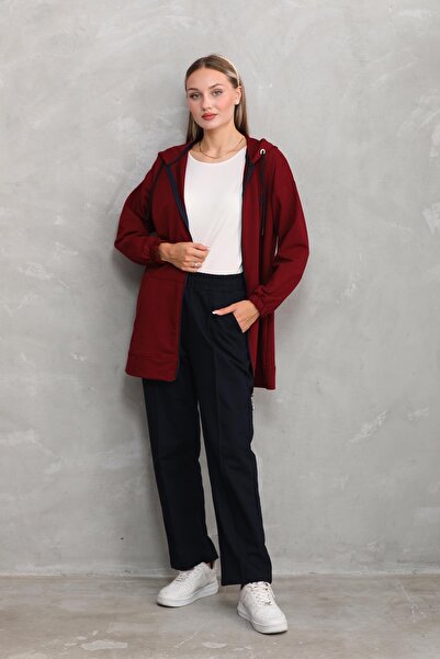 WestBound Claret Red Women's Sports Double Tracksuit Set
