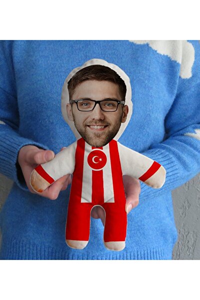 Bk Gift Kişiye Özel Fotoğraflı Ay-Yıldız Formalı Bebek Yastık-2, Milli Takım,...