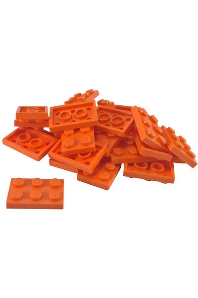 LEGO Orange 2 x 3 Flat Brick - Moc Custom Accessory Creator Plate 6 Pieces to Send