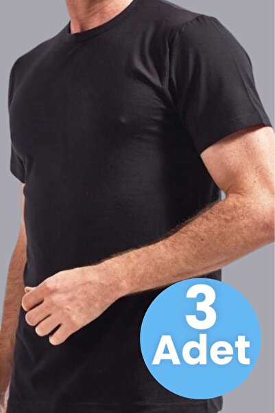 Tezzgelsin قميص داخلي رجالي من القطن مكون من 3 قطع - رقبة دائرية