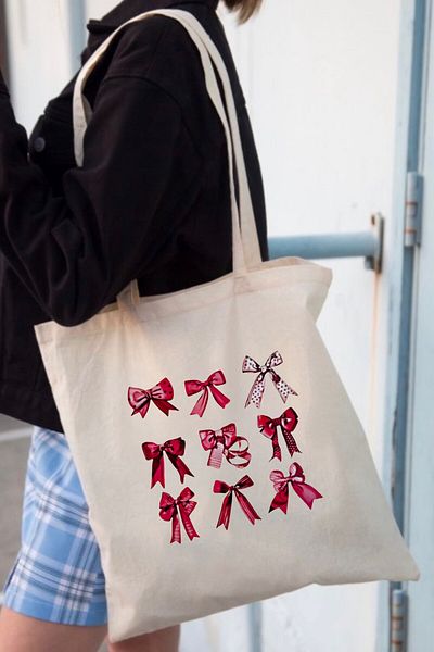 EFBUTİK υφασμάτινη τσάντα Coquette Pink Arçıltık
