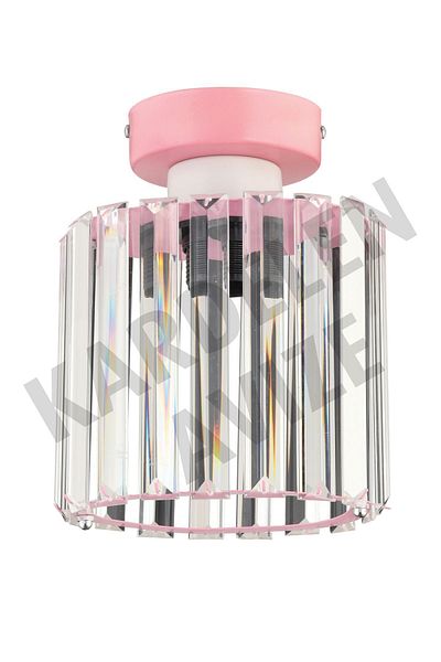 Kraliçe Crystal Stone Pink Luxury Chandelier - Single Plafonier