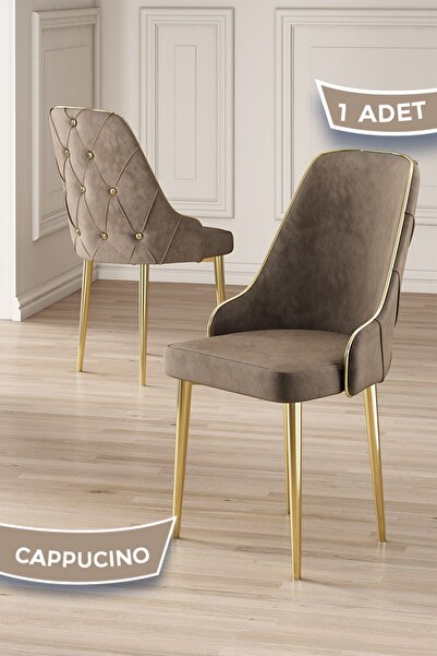 Canisa Concept Krax Serisi 1.sınıf Babyface Kumaş Yemek Odası Sandalyesi Gold...