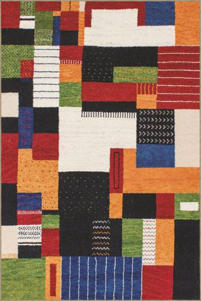 Rugs Modern Halı Colorful Rectangular Patterned Woven Base Carpet and Washabl...