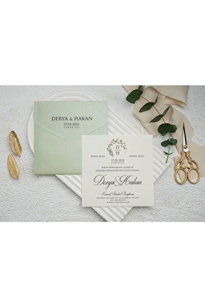 Genel Markalar Düğün Davetiyesi Ekonom Erdem Davetiye 9307 Baskı Dahil