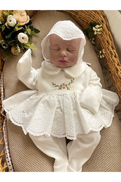 Mama Miel Baby أحذية طويلة مطرزة يدويًا، وقفازات صدفية سفلية، وقبعة صدفية علو...