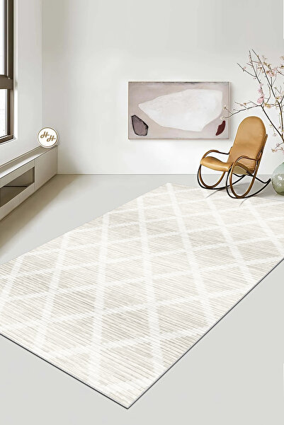 Halise Home Kaymaz Tabanlı Yıkanabilir Baskılı  Halı Yolluk Koridor Halısı