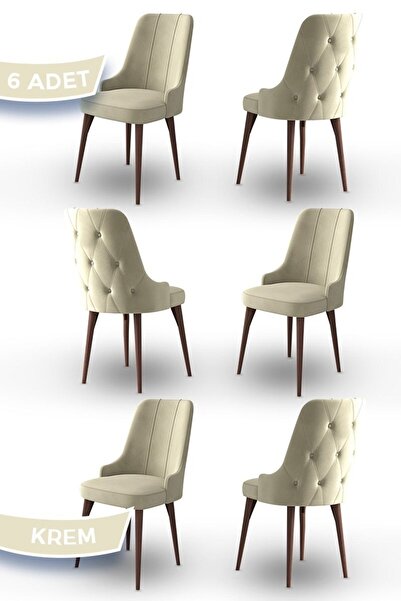 Canisa Maya Serisi 1.sınıf Babyface Ithal Kumaş Sandalye Ceviz Gürgen Ayak 6 ...